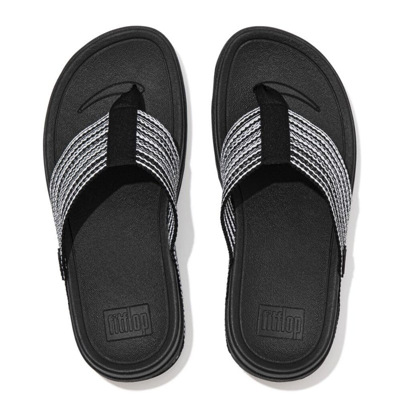 FitFlopâ„¢ Women's Surfaâ„¢ Flip Flop Sandal, All Black, Size 7 - Image 3